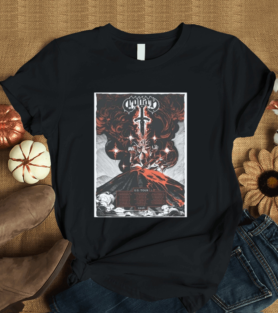 Conan US Tour 2026 Volcanic Knight Imagery City Dates T-Shirt