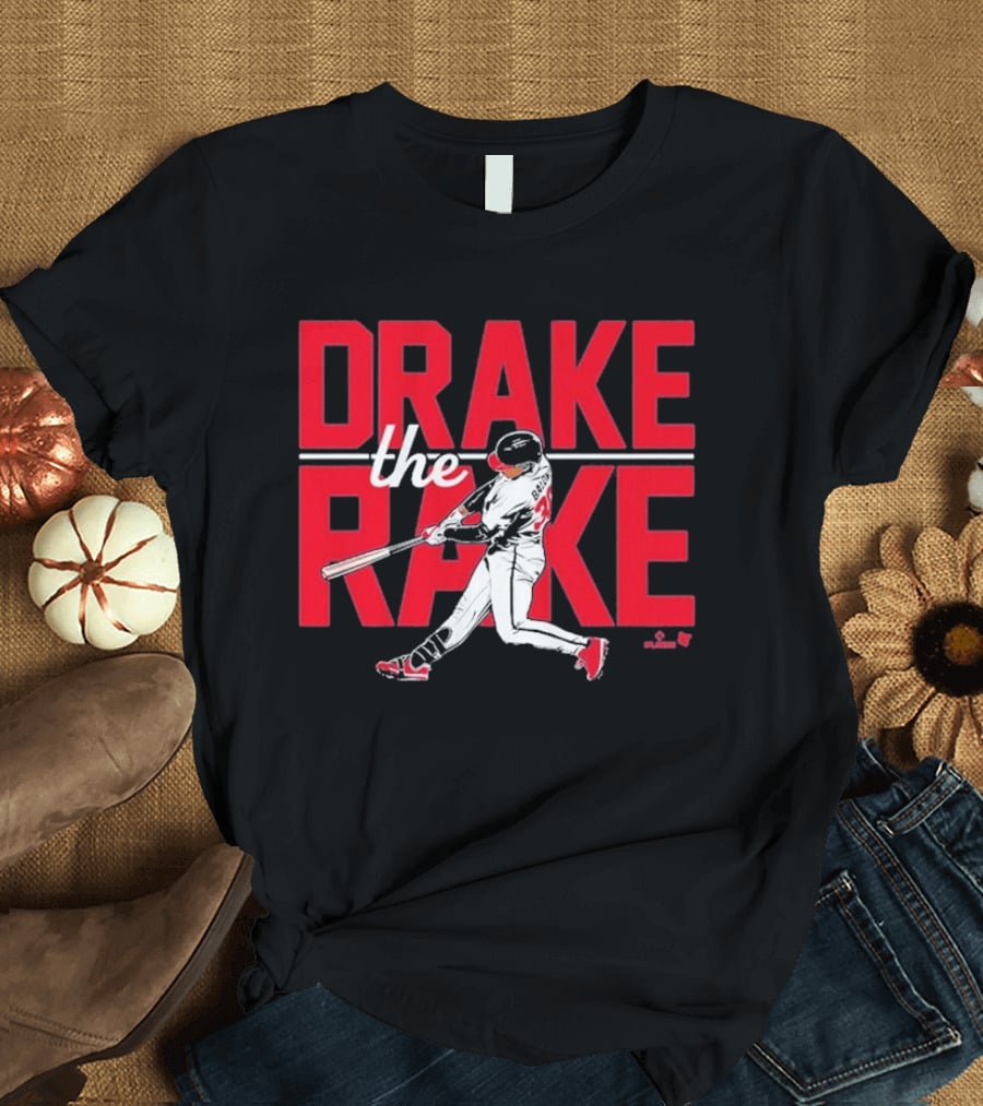 Drake Baldwin The Rake Baseball Player Swinging Bat T-Shirt