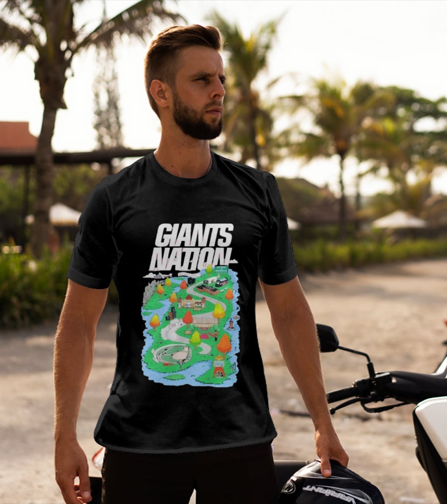 New York Giants Nation Roadmap Scenic Tour T-Shirt