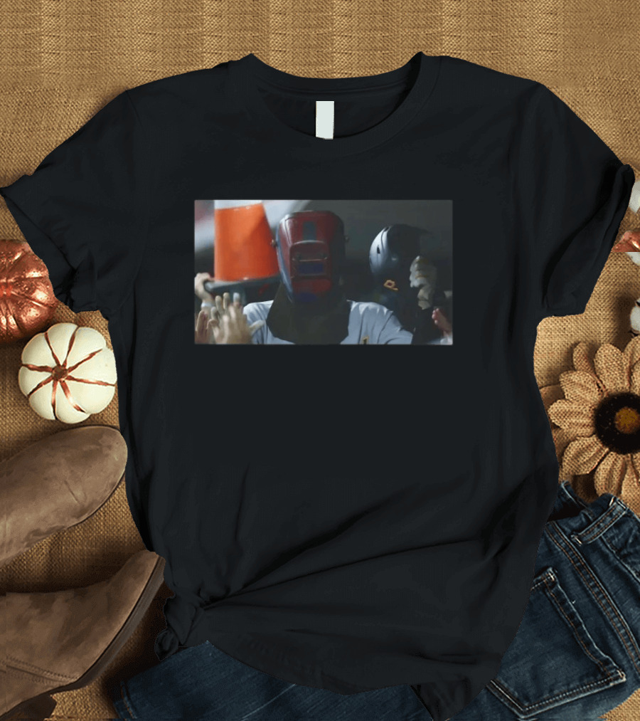 Pittsburgh Pirates Celebrate With Orange Cone And Welding Mask T-Shirt
