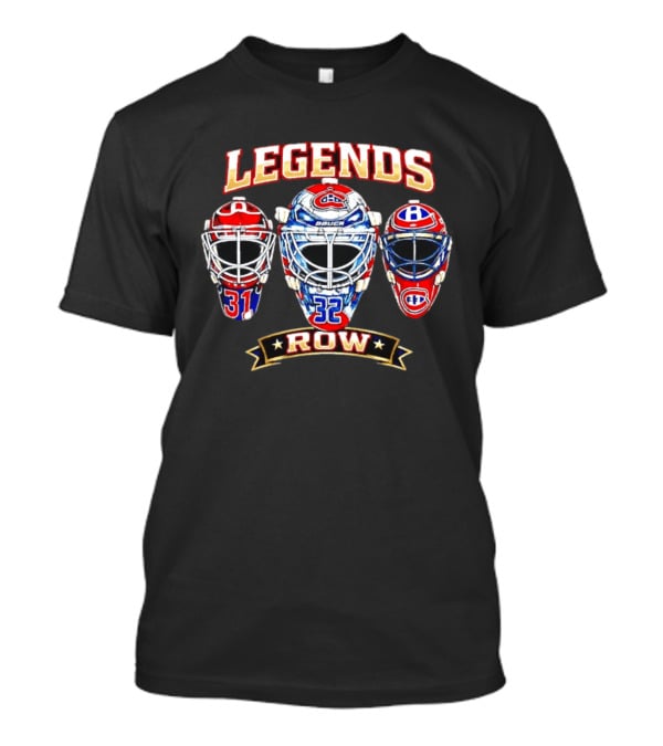 Legends Row Montreal Canadiens Hockey Mask 31 32 T-Shirt