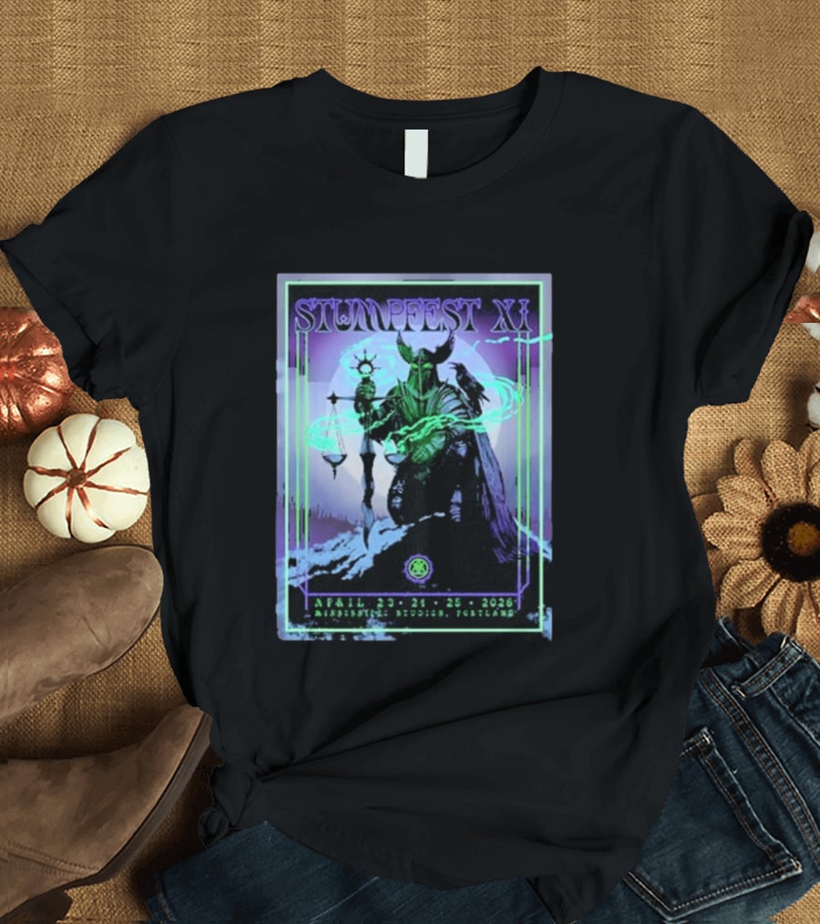 Stumpfest XI Concert Tour April 23 24 25 2026 Mississippi Studios Portland Viking Raven Mythology T-Shirt