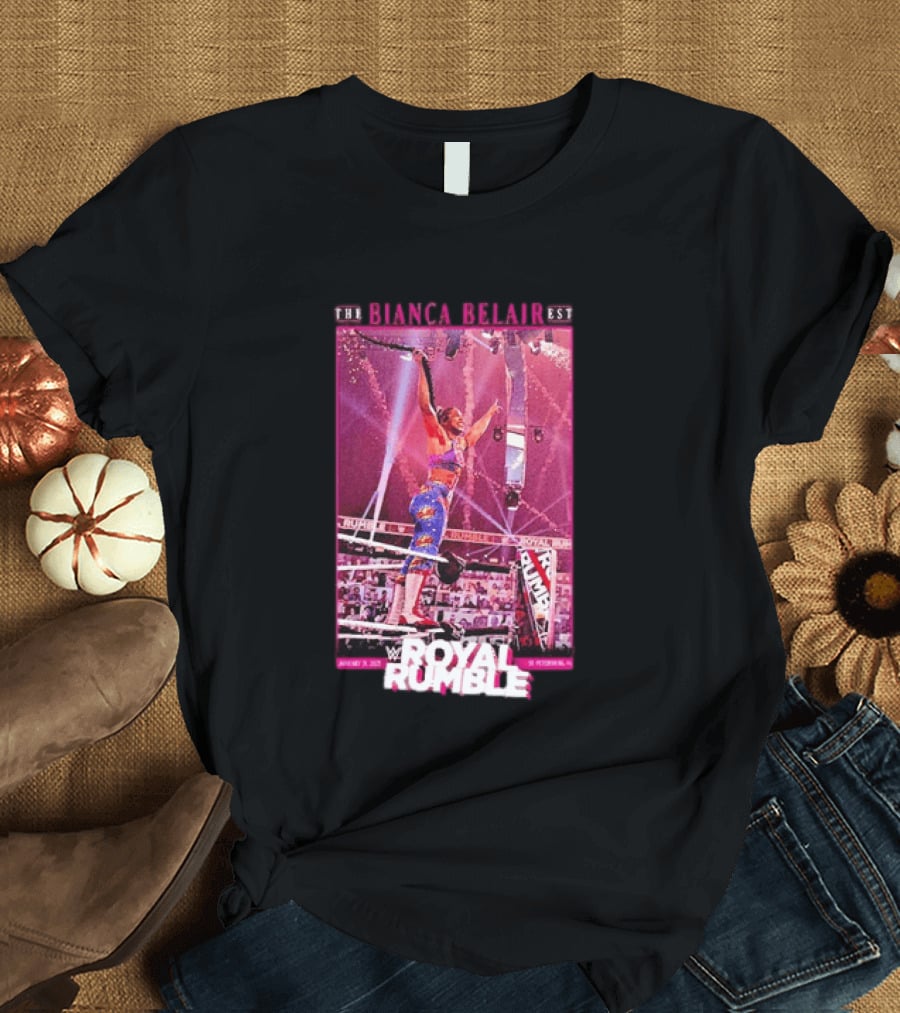 The EST WWE Bianca Belair Royal Rumble January 31 2021 St Petersburg Florida T-Shirt