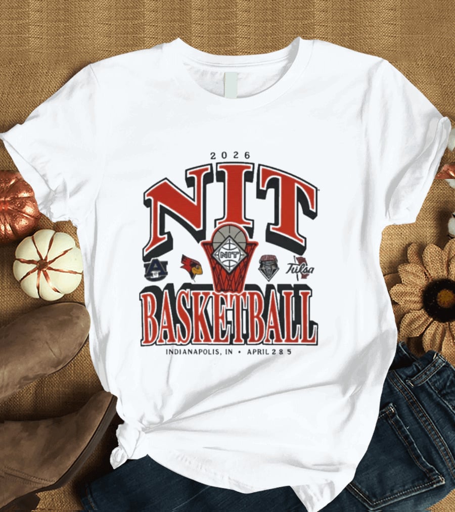 2026 NIT Basketball Indianapolis April 2 5 With Team Logos T-Shirt