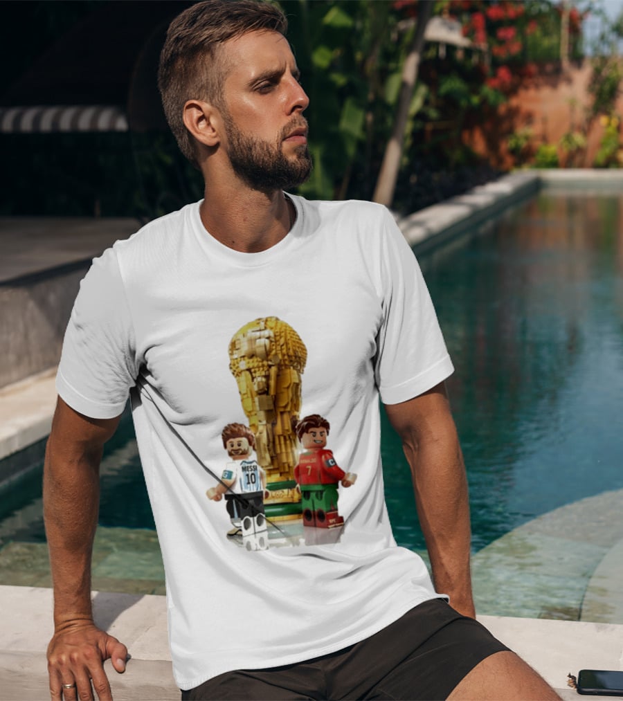 LEGO Football Legends Messi Ronaldo FIFA World Cup 2026 Mini Figures T-Shirt