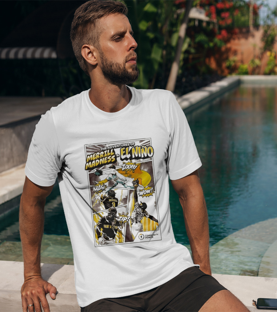 The Adventures Of Merrill Madness And El Niño San Diego Padres Comic Style 2026 T-Shirt