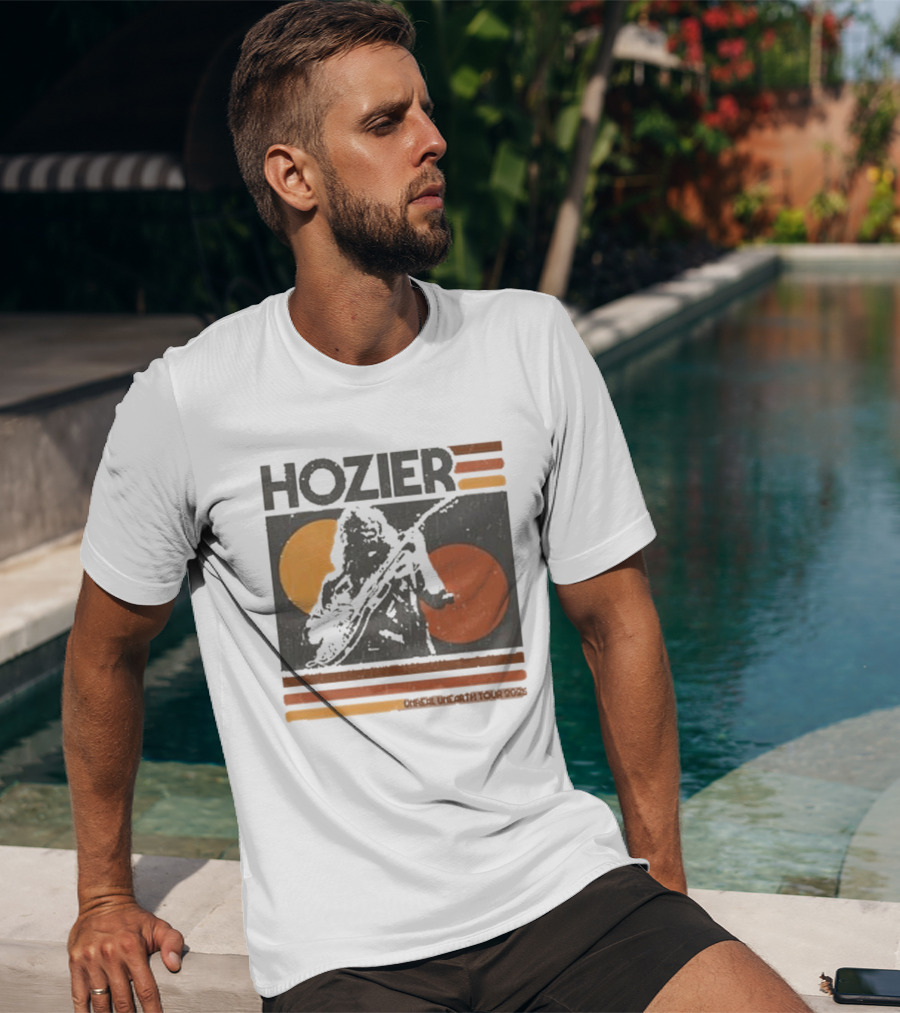 Hozier Unreal Unearth 2025 Tour Vintage Circles Guitar T-Shirt