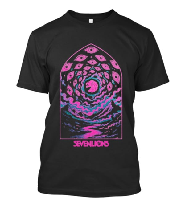 Seven Lions Pink Cosmic Spiral Vision T-Shirt