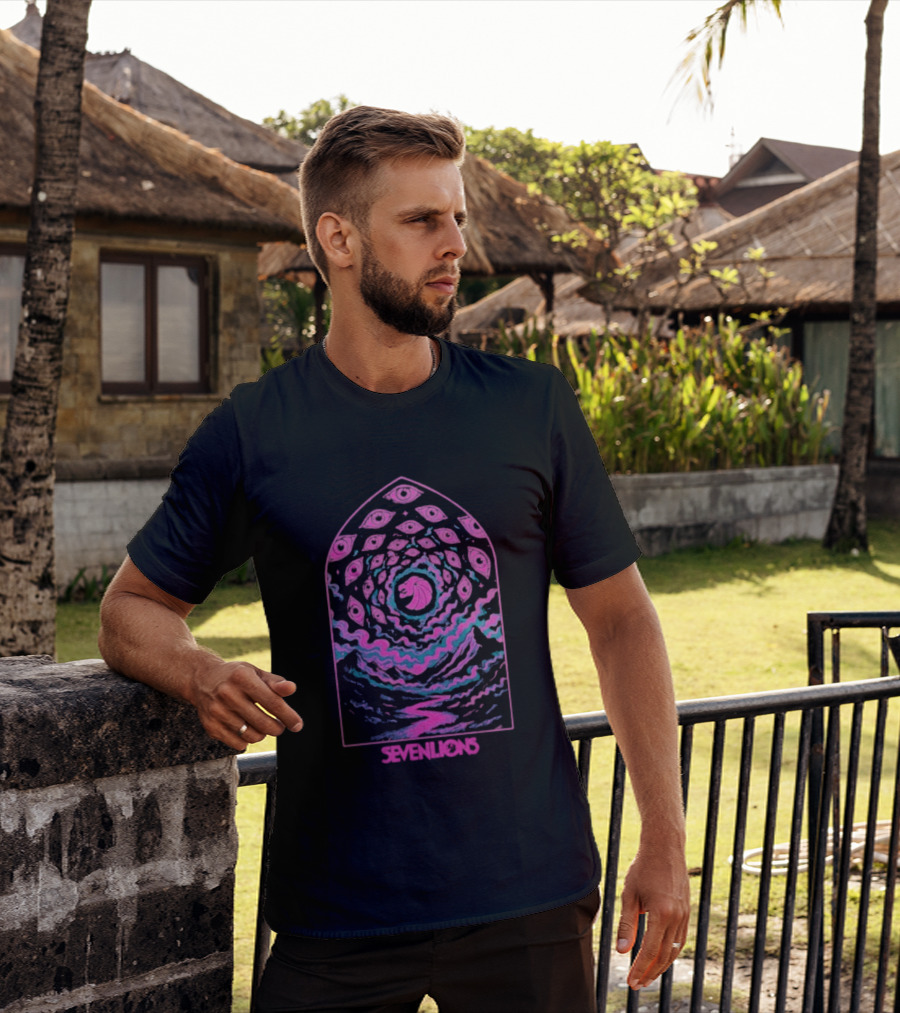 Seven Lions Pink Cosmic Spiral Vision T-Shirt