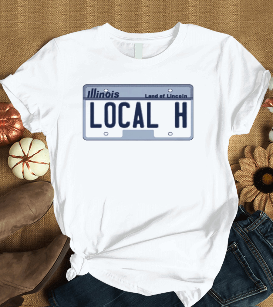 Illinois Local H Land Of Lincoln License Plate T-Shirt