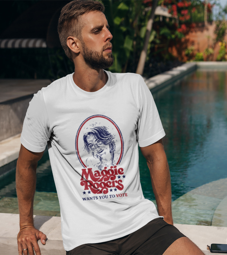 Maggie Rogers Wants You To Vote Portrait Stars T-Shirt