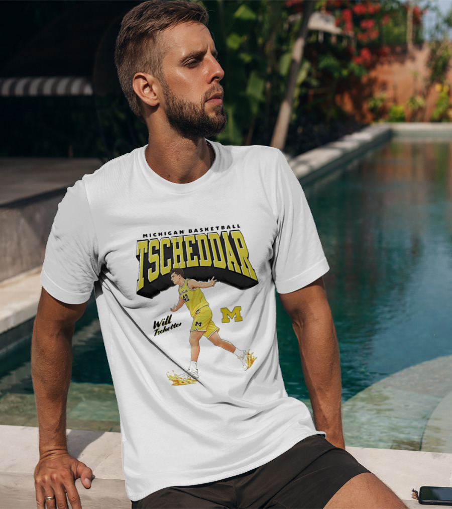 Michigan Basketball Tscheddar Will Tschetter Wolverines M T-Shirt