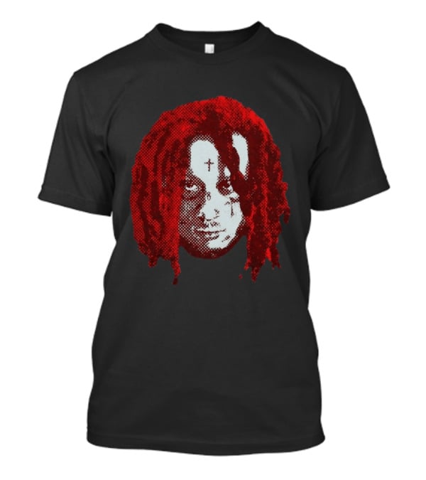 Trippie Redd Red Dreadlocks Face Tattoo T-Shirt