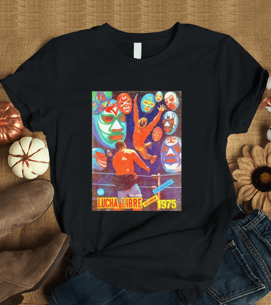 Lucha Libre 636 Resumen 1975 Mil Máscaras Mexican Wrestling Mask T-Shirt