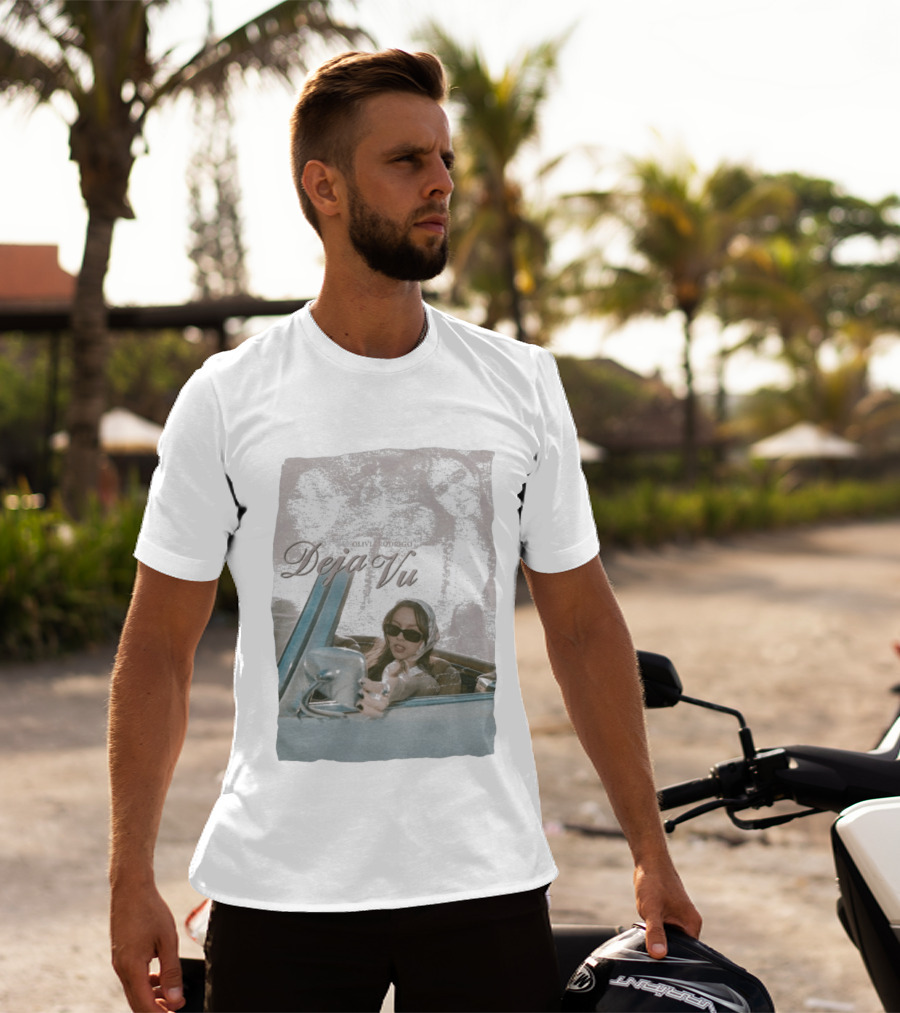 Olivia Rodrigo Deja Vu Vintage Car Photo And Elegant T-Shirt