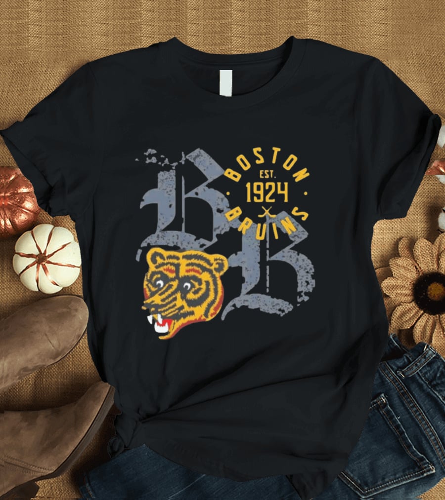 Boston Bruins EST 1924 Long Haul Classic Team Bear T-Shirt