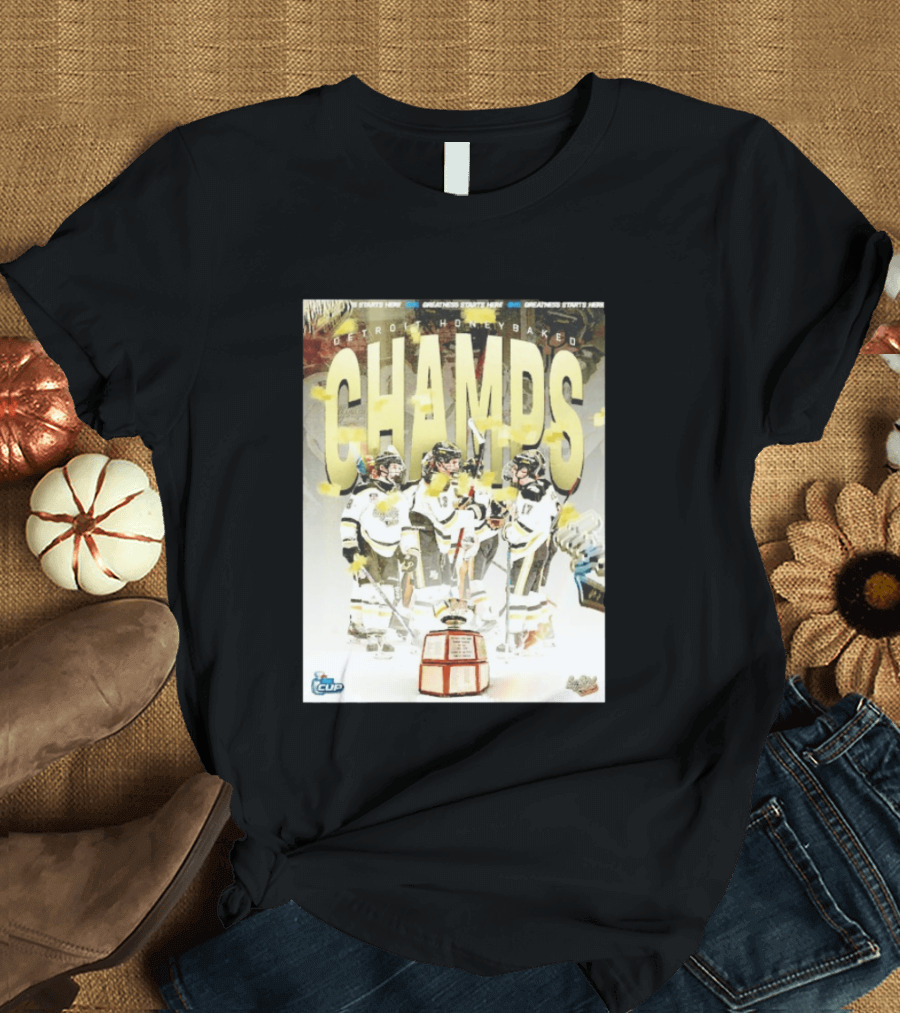 Detroit Honeybaked OHL Cup Champs 2026 Celebration T-Shirt