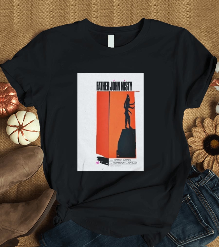 Father John Misty Seattle April 3 4 2026 Featuring Damien Jurado At Paramount Theater T-Shirt