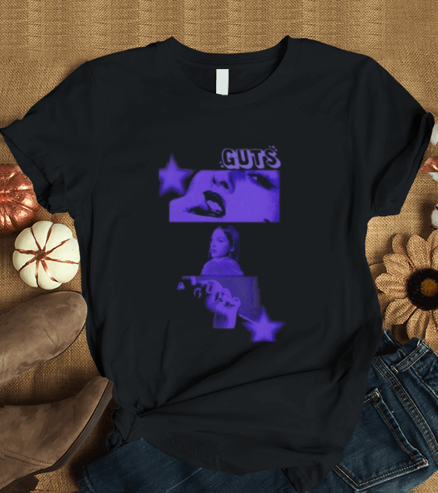 GUTS Olivia Rodrigo Album Cover Aesthetic Stars T-Shirt