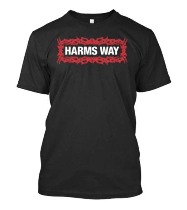 Harms Way Tribal Skull Red Border T-Shirt