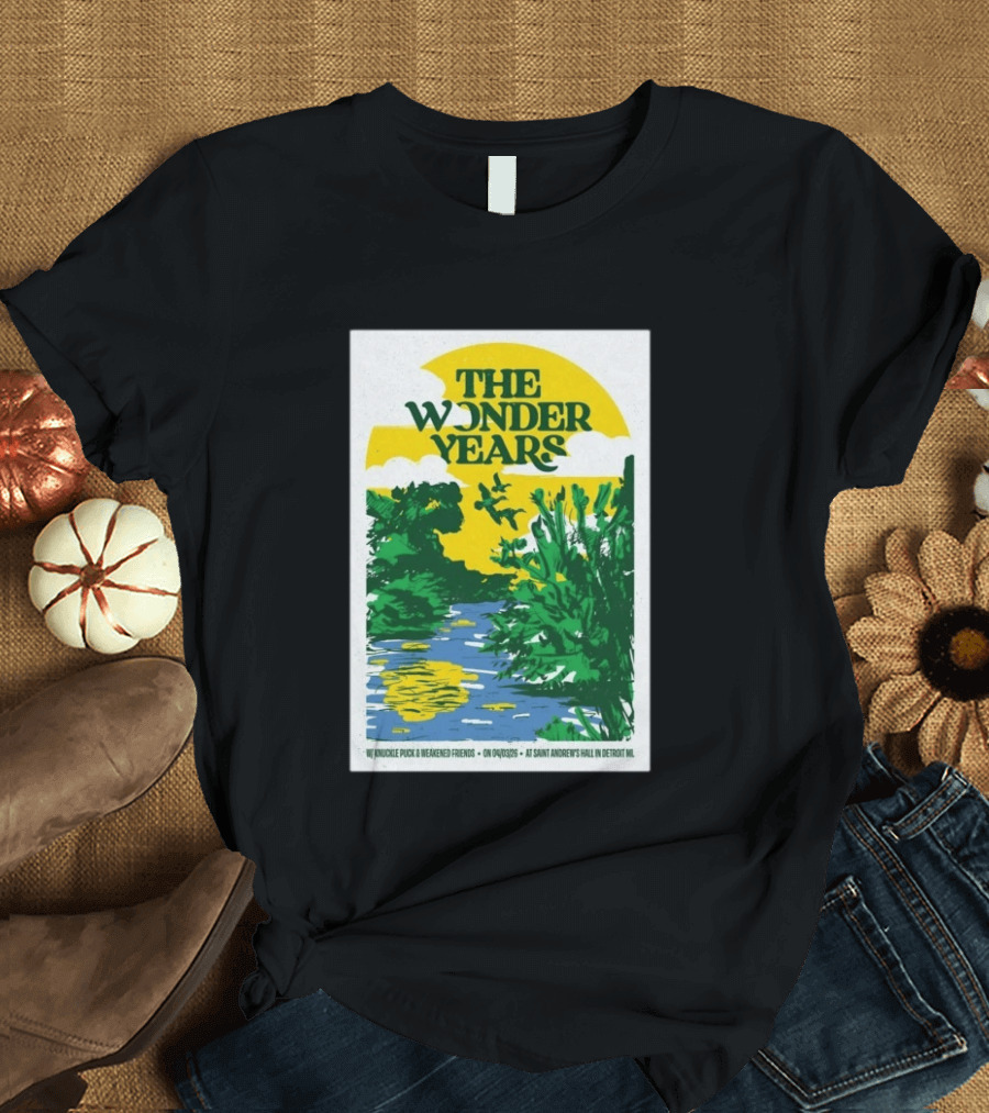 The Wonder Years St Andrew's Hall Detroit Michigan April 3 2026 Knuckle Puck Weakened Friends T-Shirt