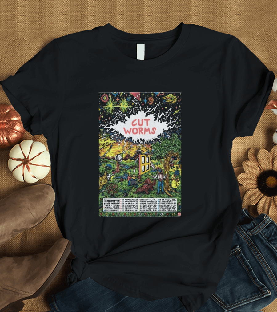 Cut Worms Transmitter North American 2026 Tour Philadelphia Austin Los Angeles New York T-Shirt