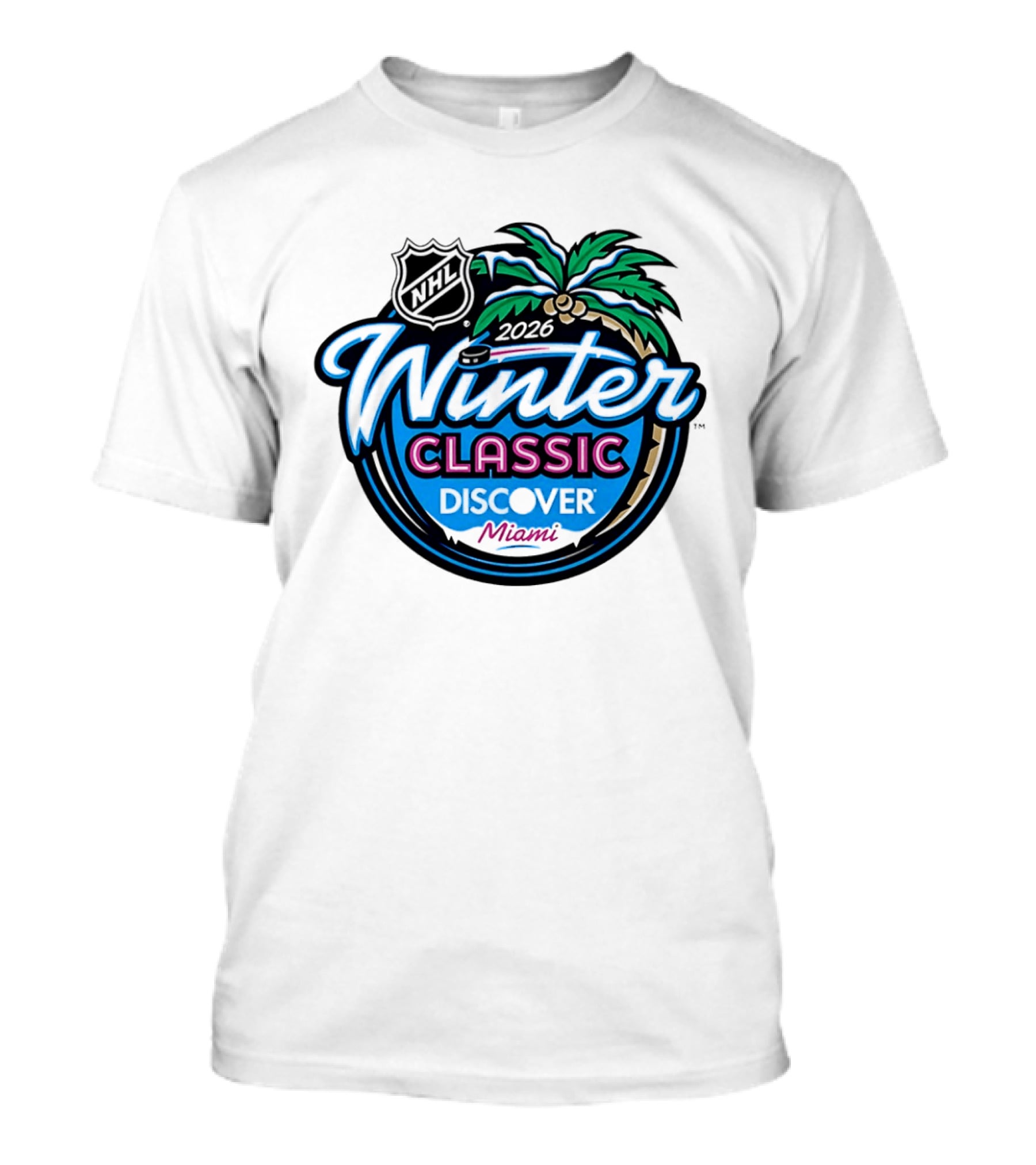 2026 NHL Winter Classic Discover Miami Palm Tree T-Shirt