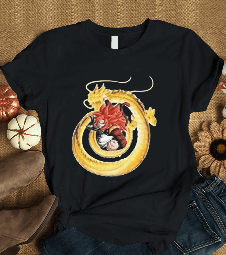 Dragon Ball Games Battle Hour 2026 Dokkan Battle Super Saiyan 4 Gogeta Shenron T-Shirt