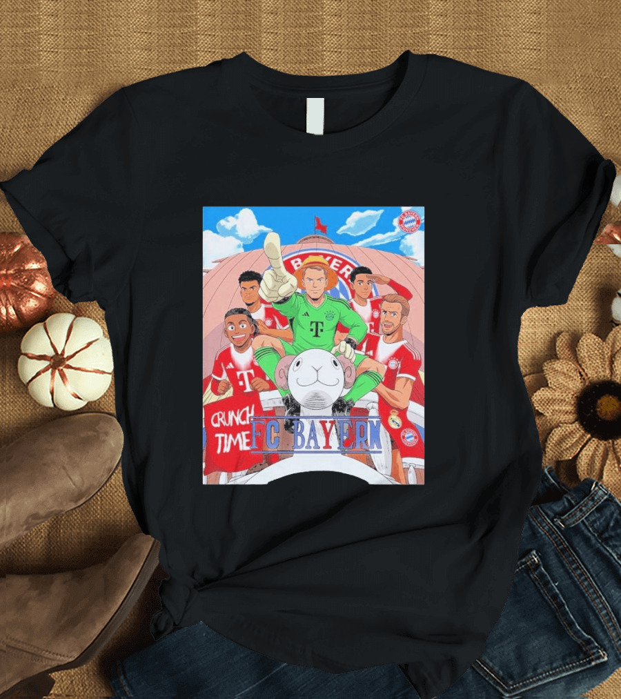 Crunch Time FC Bayern Munich X One Piece Anime Crossover UCL Collaboration T-Shirt
