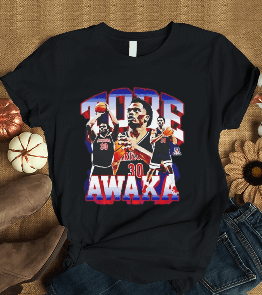 Tobe Awaka Arizona Wildcats Basketball Player Number 30 T-Shirt
