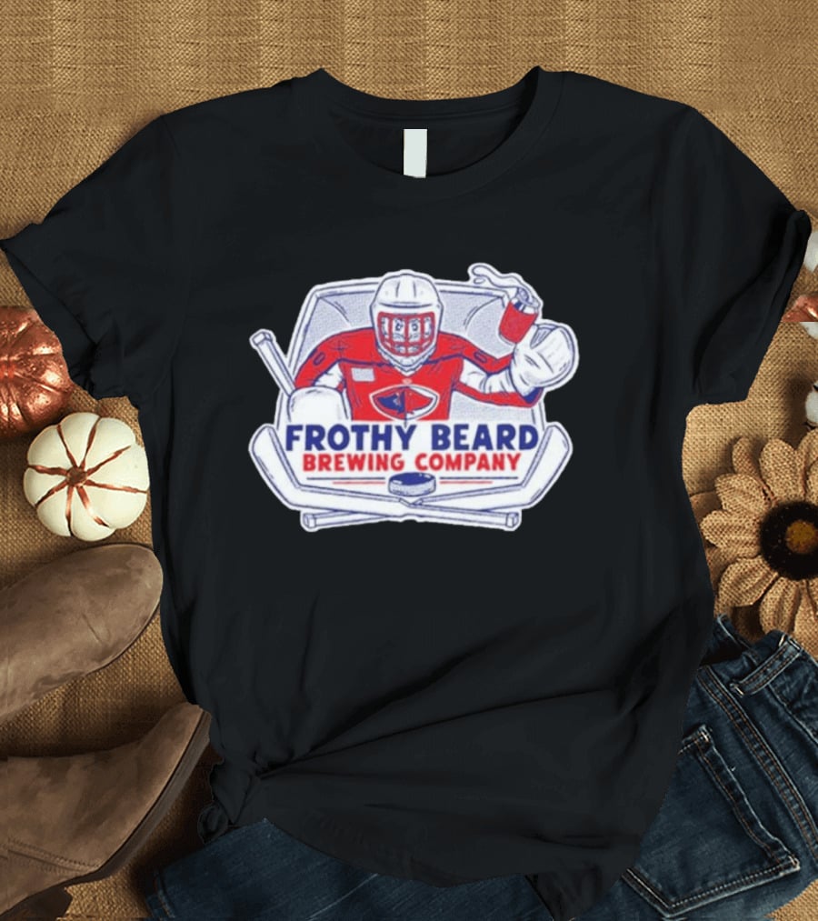 Frothy Beard Brewing Company Hockey Goalie End Of The Season Party 2026 T-Shirt