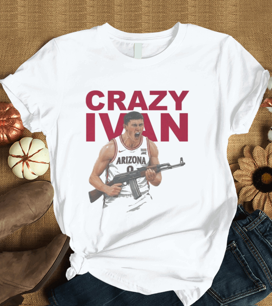 Crazy Ivan Arizona Basketball Player Holding Rifle T-Shirt