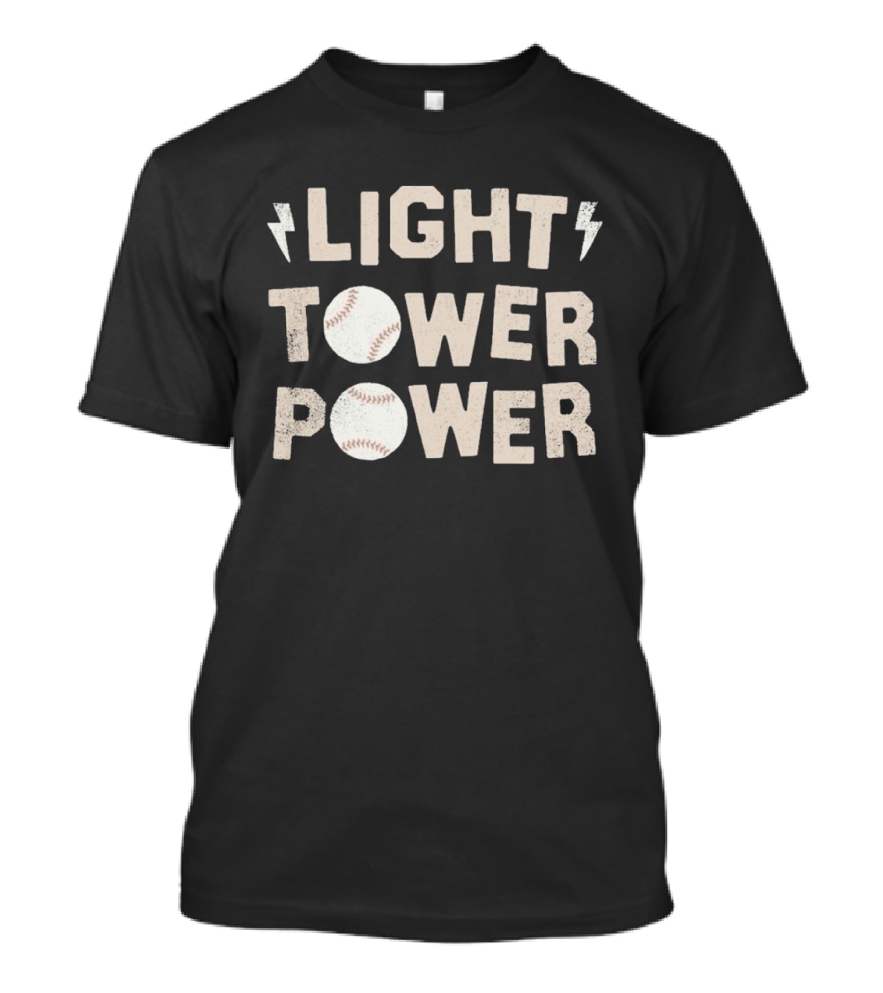 LIGHT TOWER POWER Baseball Lightning T-Shirt