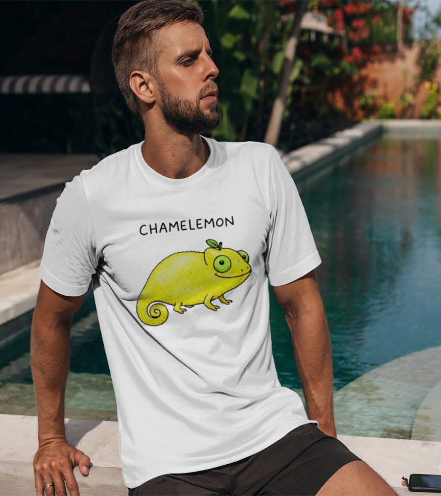 Chamelemon Lemon Chameleon Fruit Pun Humor T-Shirt