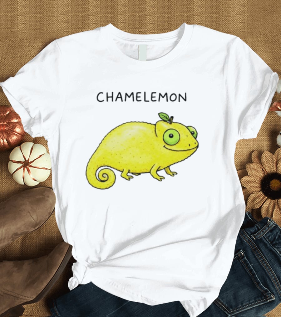 Chamelemon Lemon Chameleon Fruit Pun Humor T-Shirt
