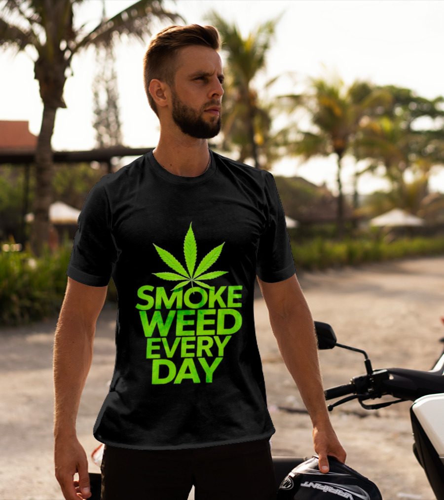 Smoke Weed Every Day Cannabis For Sale Ships Free Leaf T-Shirt