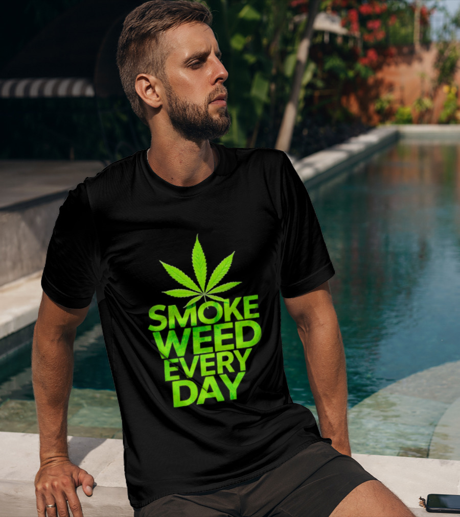 Smoke Weed Every Day Cannabis For Sale Ships Free Leaf T-Shirt