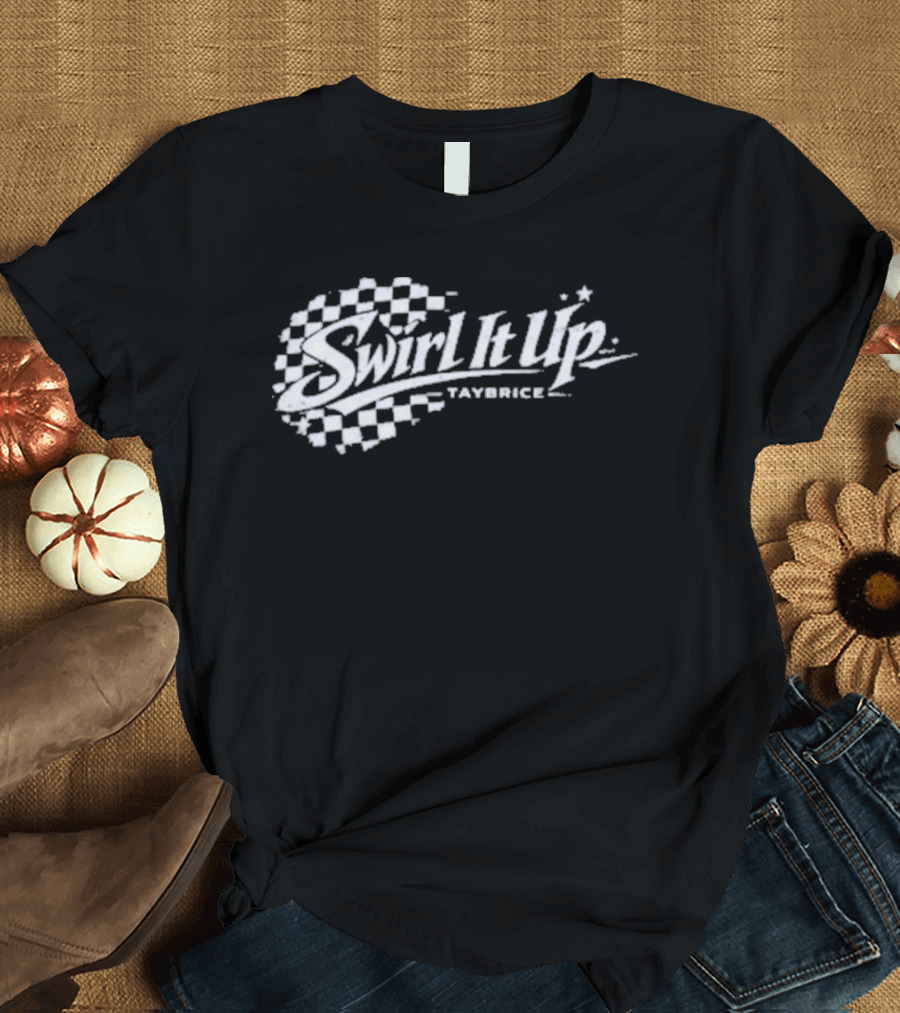 Swirl It Up Tay Brice Checkered T-Shirt