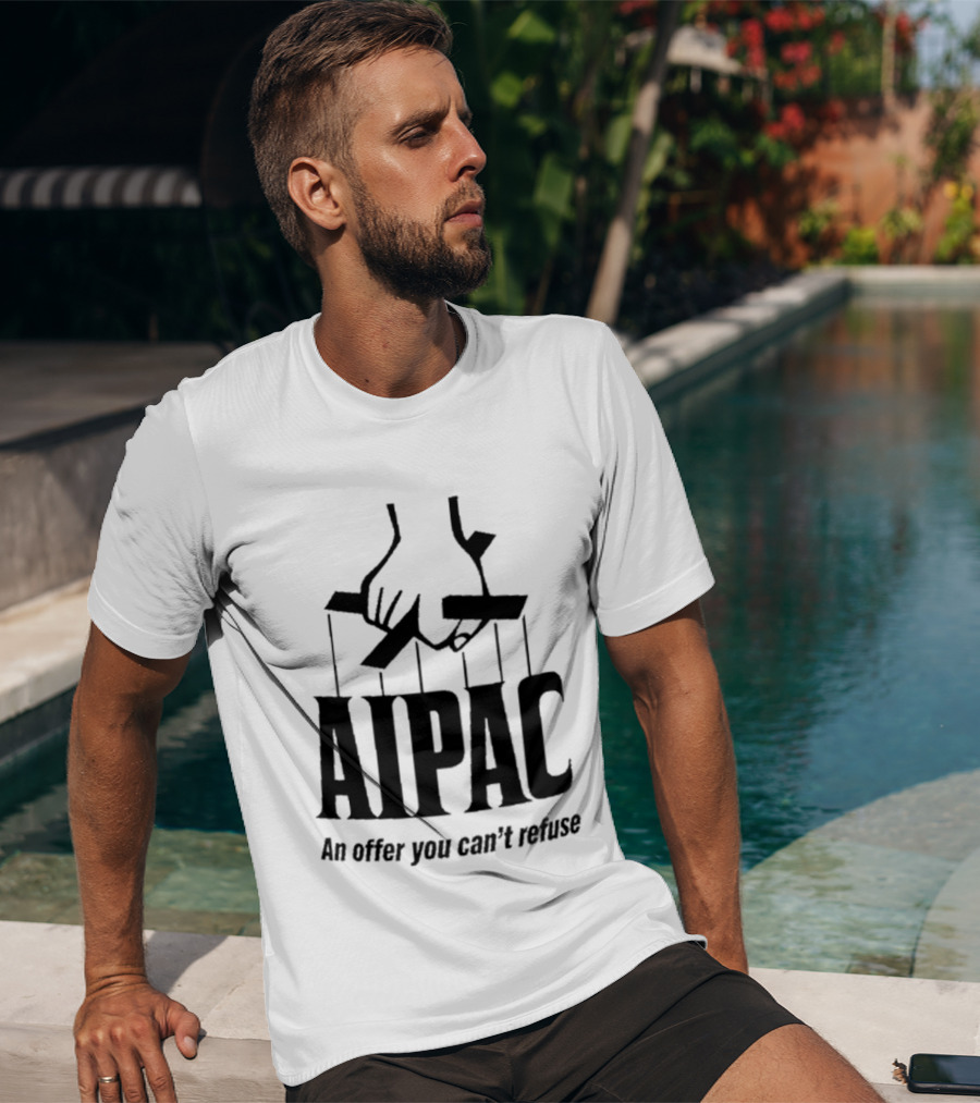 Tucker Carlson AIPAC An Offer You Can't Refuse Hand Puppet Strings T-Shirt