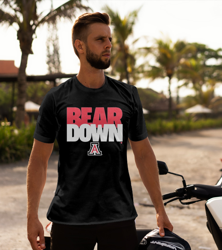 Bear Down Arizona Wildcats Logo Block A T-Shirt