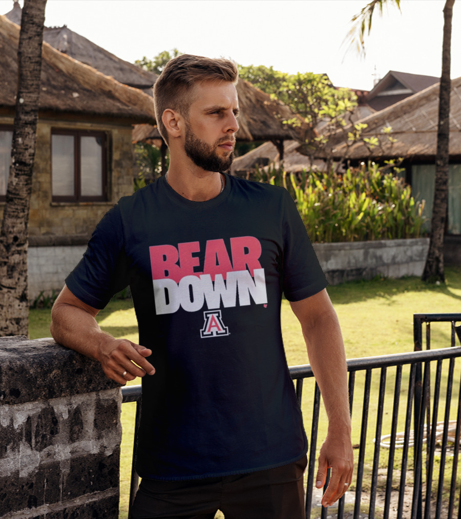 Bear Down Arizona Wildcats Logo Block A T-Shirt