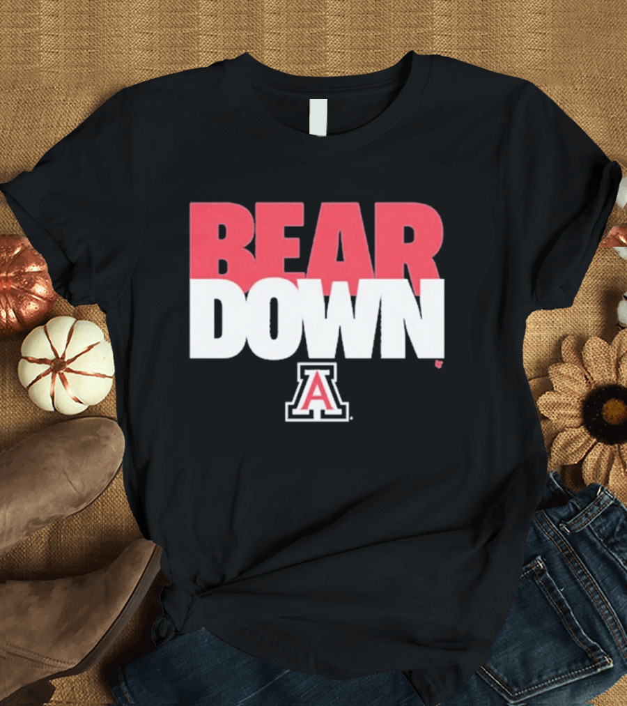 Bear Down Arizona Wildcats Logo Block A T-Shirt