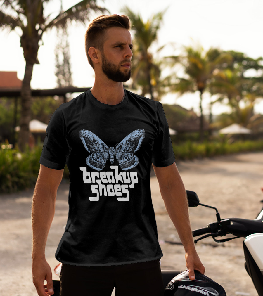 Breakup Shoes Blue Black Moth T-Shirt