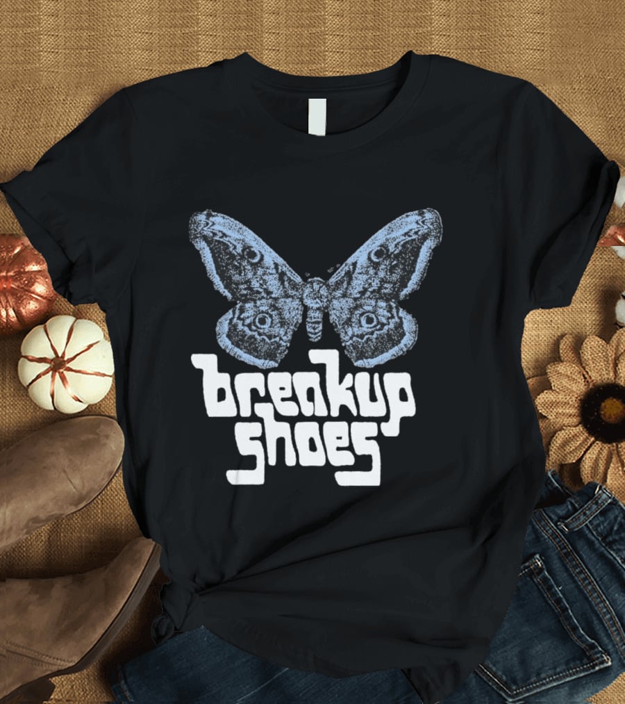 Breakup Shoes Blue Black Moth T-Shirt