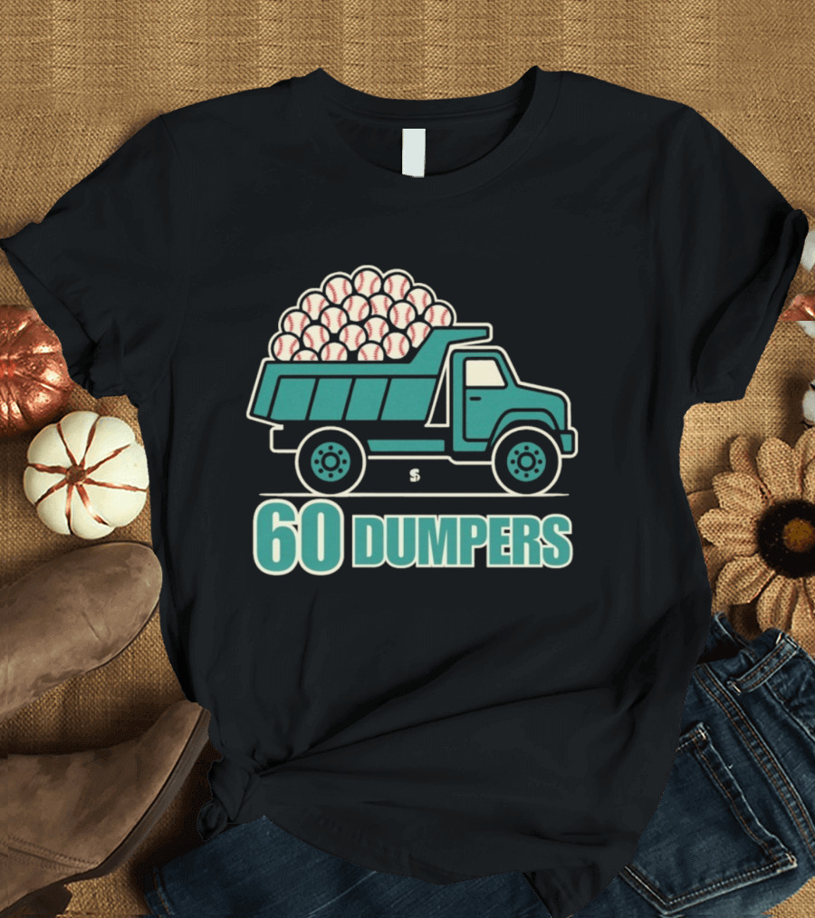 Seattle Mariners Cal Raleigh 60 Dumpers Baseball Truck Historic Season T-Shirt