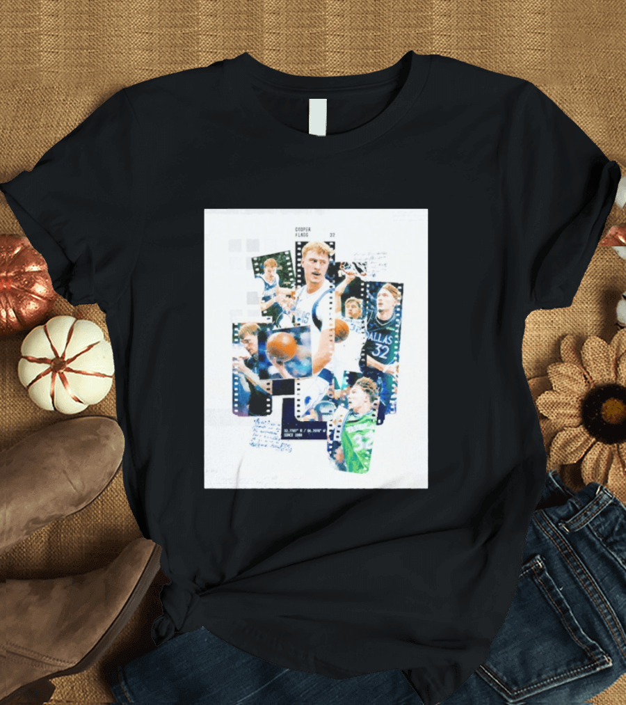 Cooper Flagg 32 Dallas Mavericks The Rook Since 1980 Collage Basketball Film Strip T-Shirt