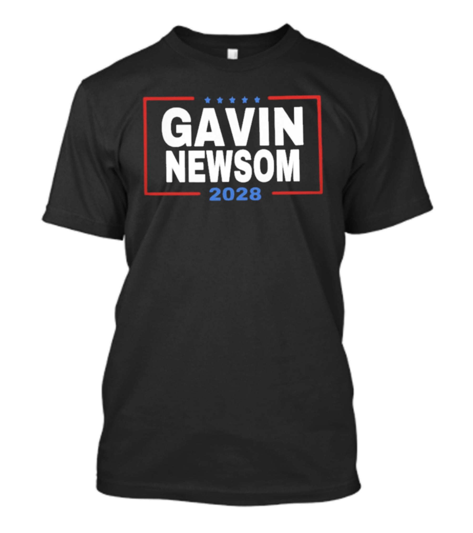 Gavin Newsom 2028 Campaign Stars Red Blue T-Shirt
