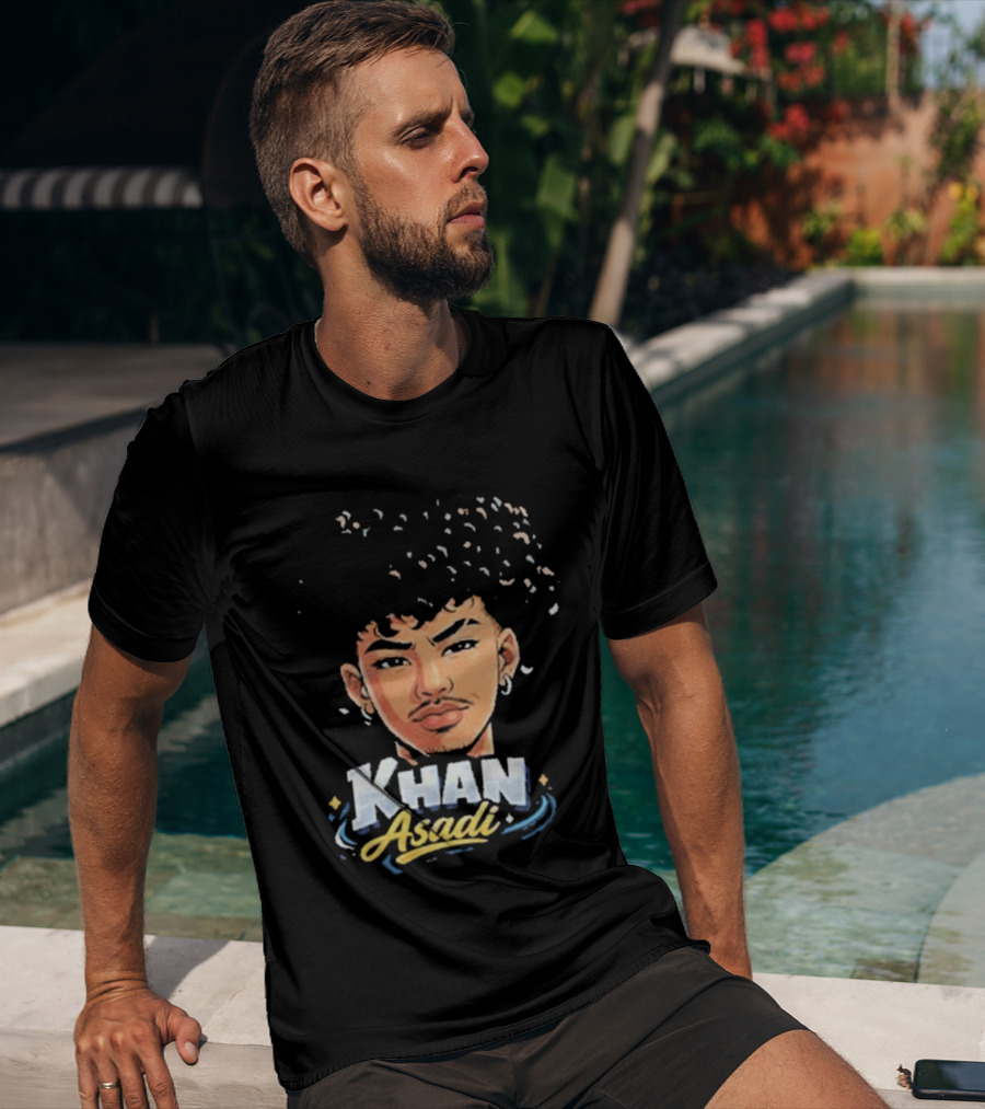 Khan Asadi Cartoon Character Art Menswear T-Shirt