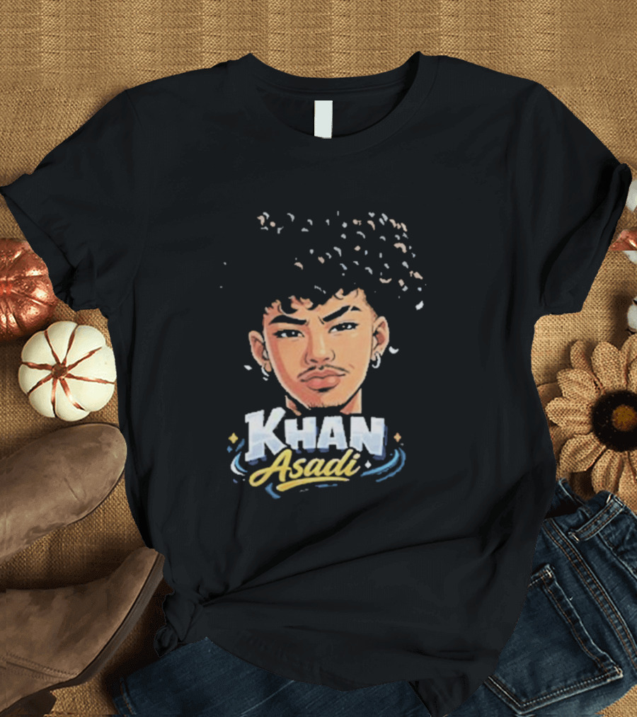 Khan Asadi Cartoon Character Art Menswear T-Shirt