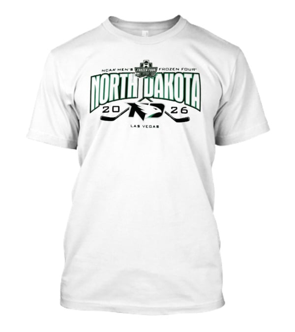 North Dakota 2026 NCAA Men's Frozen Four Las Vegas Fighting Hawks T-Shirt